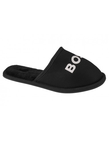 Boss Shoes Χειμερινές Ανδρικές Παντόφλες με Γούνα Μαύρες J29312-09B