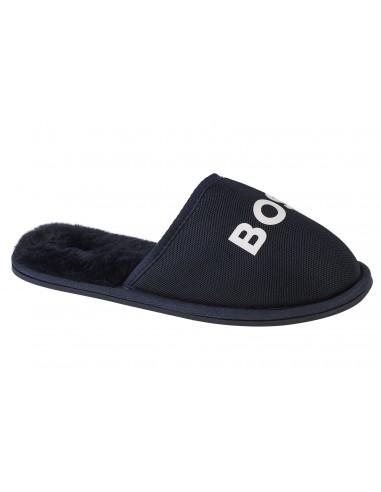 Boss Shoes Χειμερινές Ανδρικές Παντόφλες με Γούνα Μπλε J29312-849