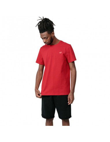 4F Ανδρικό T-shirt Κόκκινο Μονόχρωμο H4Z22-TSM352-62S