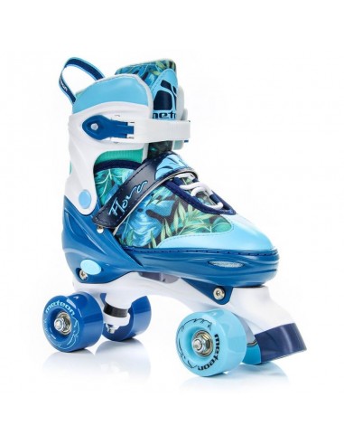 Meteor Flora 24377-24379 Quad Αυξομειούμενα Rollers Τιρκουάζ Παιδικά