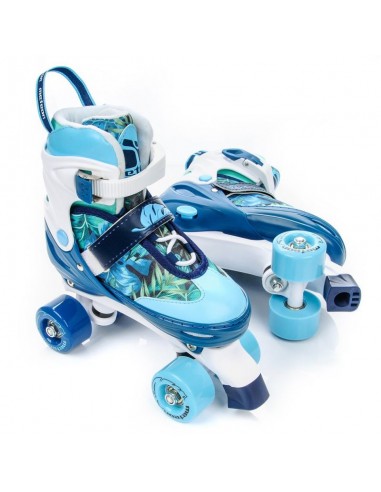 Meteor Flora 24377-24379 Quad Αυξομειούμενα Rollers Τιρκουάζ Παιδικά