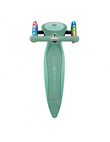Globber Παιδικό Πατίνι Αναδιπλούμενο Globber Primo Foldable Plus Lights Τρίτροχο για 3+ Ετών Πράσινο 439-206