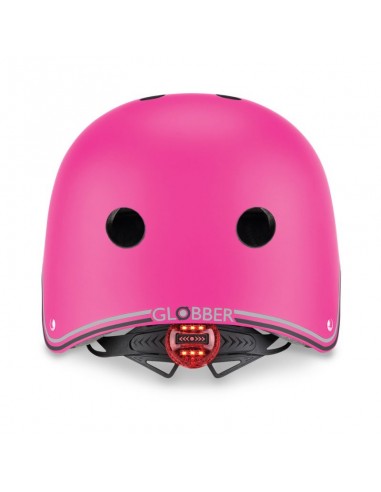 Globber Primo Lights 505-110 Παιδικό Κράνος για Ποδήλατο & Πατίνι Ροζ με Ενσωματωμένο Φωτάκι LED