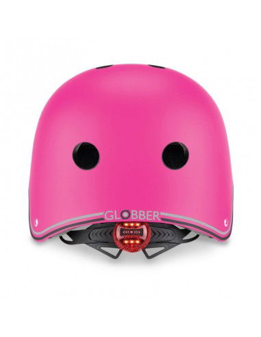 Globber Primo Lights 505-110 Παιδικό Κράνος για Ποδήλατο & Πατίνι Ροζ με Ενσωματωμένο Φωτάκι LED