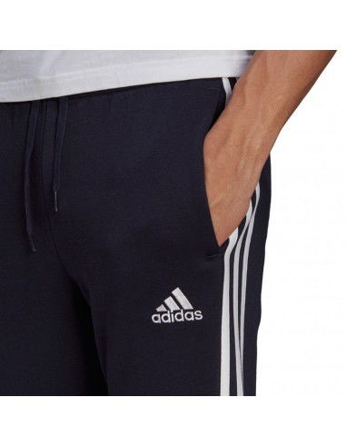 Adidas Essentials Παντελόνι Φόρμας με Λάστιχο Fleece Legend Ink GK8823