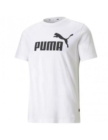 Puma Ανδρικό T-shirt Λευκό Με Στάμπα 586666-02