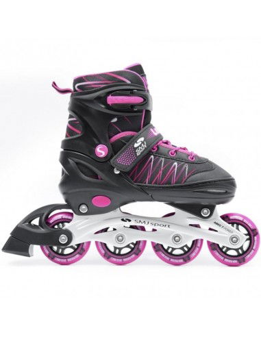 SMJ Sport UT103 Lea Inline Αυξομειούμενα Rollers Μαύρα Παιδικά