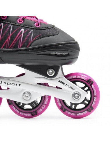 SMJ Sport UT103 Lea Inline Αυξομειούμενα Rollers Μαύρα Παιδικά