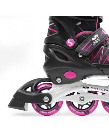 SMJ Sport UT103 Lea Inline Αυξομειούμενα Rollers Μαύρα Παιδικά