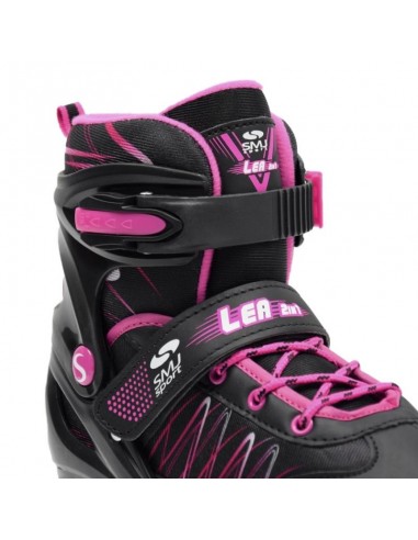 SMJ Sport UT103 Lea Inline Αυξομειούμενα Rollers Μαύρα Παιδικά