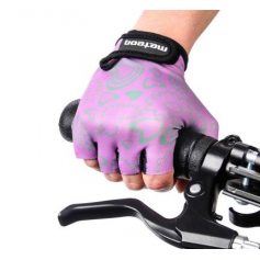 Meteor Flower 23376 Κοντά Γάντια Ποδηλασίας Παιδικά Μωβ