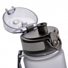 Meteor Sport Water Bottle 74579-74580 Πλαστικό Παγούρι με Φίλτρο 1000ml Γκρι