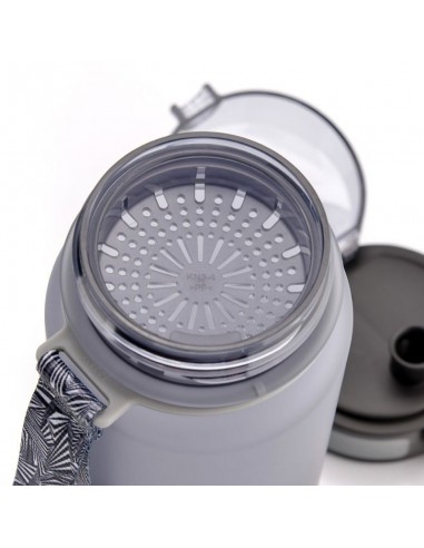 Meteor Sport Water Bottle 74579-74580 Πλαστικό Παγούρι με Φίλτρο 1000ml Γκρι