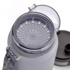 Meteor Sport Water Bottle 74579-74580 Πλαστικό Παγούρι με Φίλτρο 1000ml Γκρι
