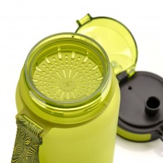 Meteor Sport Water Bottle 74579-74580 Πλαστικό Παγούρι με Φίλτρο 1000ml Γκρι