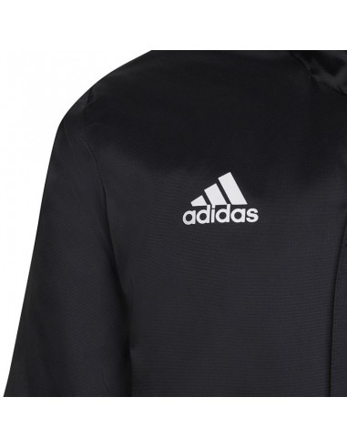 Adidas Παιδικό Αθλητικό Μπουφάν Κοντό με Κουκούλα Μαύρο Entrada 22 Stadium Y H57569