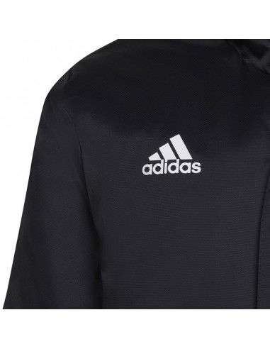 Adidas Παιδικό Αθλητικό Μπουφάν Κοντό με Κουκούλα Μαύρο Entrada 22 Stadium Y H57569
