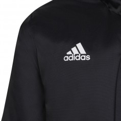 Adidas Παιδικό Αθλητικό Μπουφάν Κοντό με Κουκούλα Μαύρο Entrada 22 Stadium Y H57569
