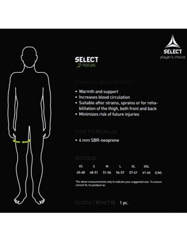 Select Sport 6300 Επιμηρίδα σε Μαύρο χρώμα