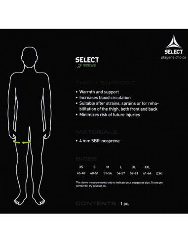 Select Sport 6300 Επιμηρίδα σε Μαύρο χρώμα