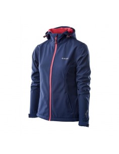 Hitec Κοντό Γυναικείο Puffer Μπουφάν Αδιάβροχο για Χειμώνα Μπλε