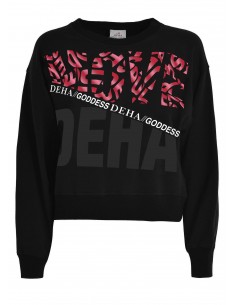 Deha Cropped Γυναικείο Φούτερ Μαύρο B74862-10009