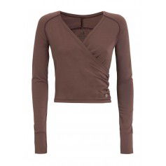 Deha Χειμερινή Γυναικεία Μπλούζα Μακρυμάνικη με V Λαιμόκοψη Καφέ B74432-65227
