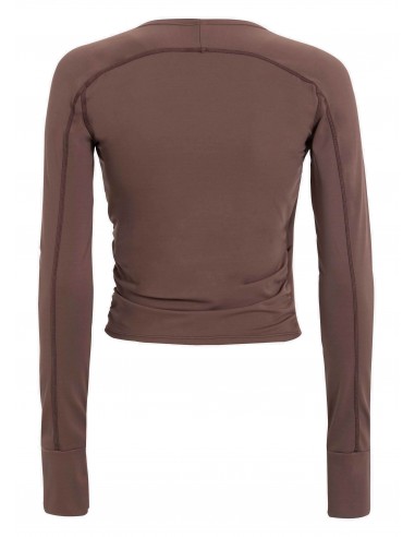 Deha Χειμερινή Γυναικεία Μπλούζα Μακρυμάνικη με V Λαιμόκοψη Καφέ B74432-65227