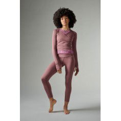 Deha Χειμερινή Γυναικεία Μπλούζα Μακρυμάνικη με V Λαιμόκοψη Καφέ B74432-65227