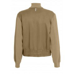 Deha Luxe Combined Full Zip Sweatshirt B7416365107 Μπέζ