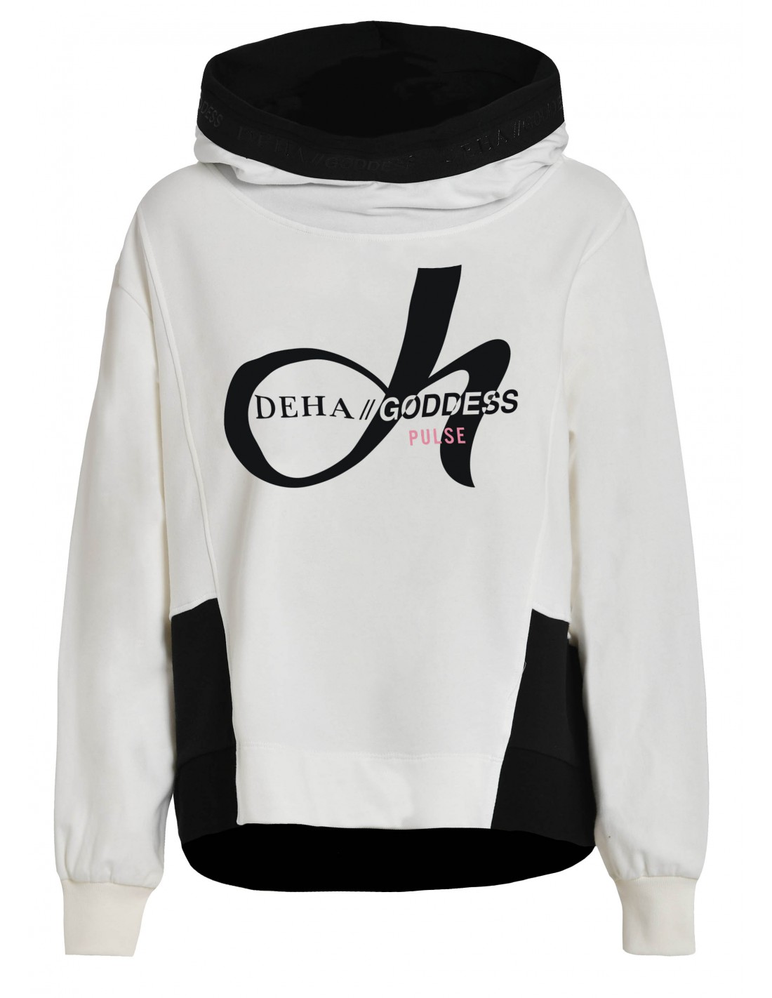 Deha Γυναικείο Φούτερ με Κουκούλα Λευκό B74740-18001