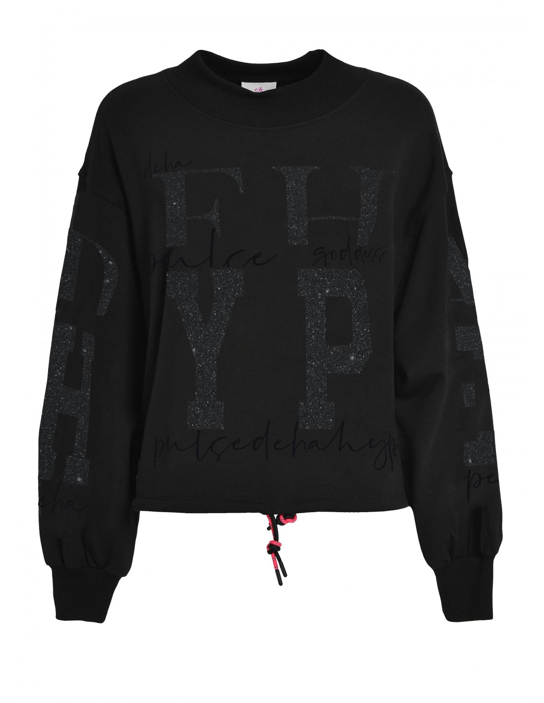 Deha Cropped Γυναικείο Φούτερ Μαύρο B74862-10009