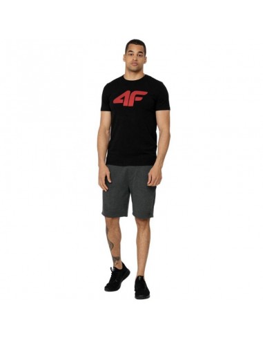 4F Ανδρικό T-shirt Μαύρο με Στάμπα H4Z22-TSM353-21S