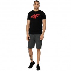 4F Ανδρικό T-shirt Μαύρο με Στάμπα H4Z22-TSM353-21S