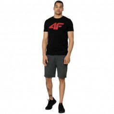 4F Ανδρικό T-shirt Μαύρο με Στάμπα H4Z22-TSM353-21S