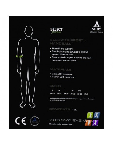 Select Sport Elbow Pad Περιαγκωνίδα σε Μαύρο χρώμα 6600