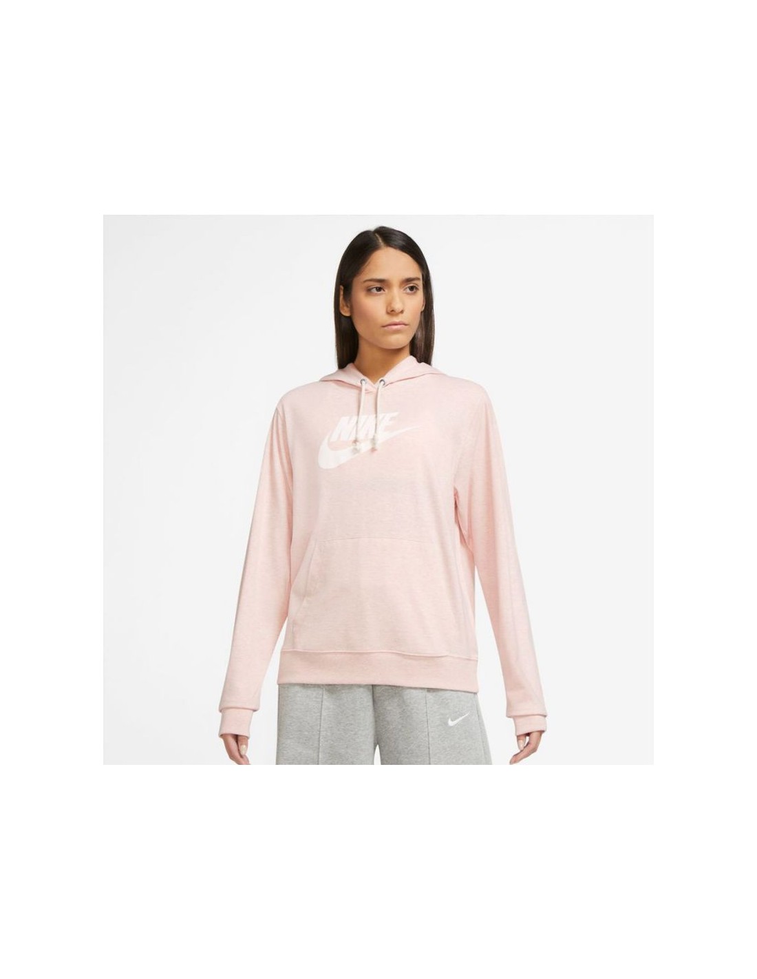 Nike Γυναικείο Φούτερ με Κουκούλα Ροζ DM6388-611