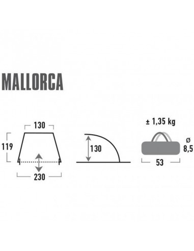 High Peak Mallorca Σκηνή Παραλίας με Αυτόματο Μηχανισμό Μπλε με Πλάτος 130εκ. 10128