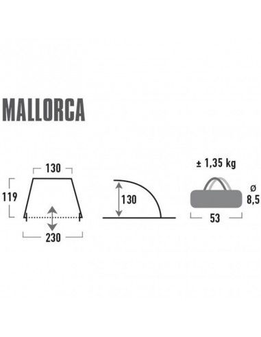 High Peak Mallorca Σκηνή Παραλίας με Αυτόματο Μηχανισμό Μπλε με Πλάτος 130εκ. 10128