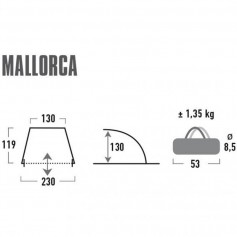High Peak Mallorca Σκηνή Παραλίας με Αυτόματο Μηχανισμό Μπλε με Πλάτος 130εκ. 10128