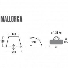 High Peak Mallorca Σκηνή Παραλίας με Αυτόματο Μηχανισμό Μπλε με Πλάτος 130εκ. 10128