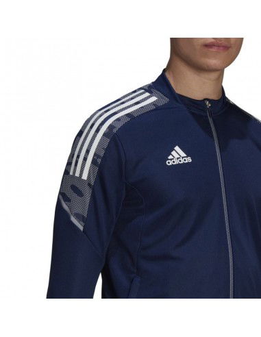Adidas Condivo 21 Primeblue Ανδρική Φούτερ Ζακέτα με Τσέπες Navy GE5412