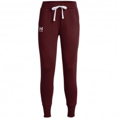 Under Armour Rival Ψηλόμεσο Παντελόνι Γυναικείας Φόρμας με Λάστιχο Μπορντό Fleece 1356416-690