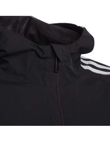 Adidas Παιδικό Αθλητικό Μπουφάν Κοντό με Κουκούλα Μαύρο Condivo 22 HA6253