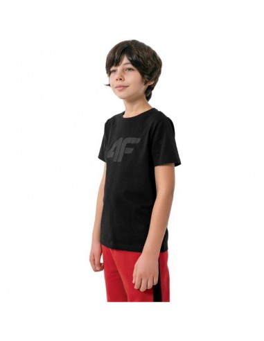 4F Παιδικό T-shirt Μαύρο HJZ22-JTSM002-20S