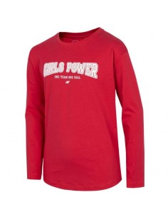 4F Παιδική Χειμερινή Μπλούζα Μακρυμάνικη Κόκκινη HJZ22-JTSDL002-62S