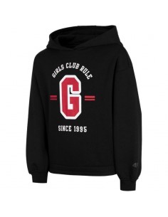 4F Παιδικό Φούτερ με Κουκούλα Μαύρο HJZ22-JBLD004-20S