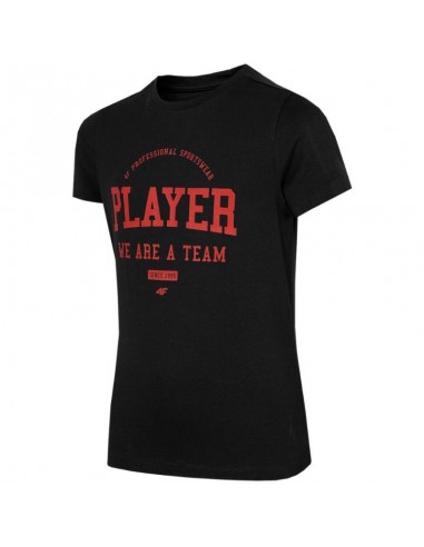 4F Παιδικό T-shirt Μαύρο HJZ22-JTSM007-20S