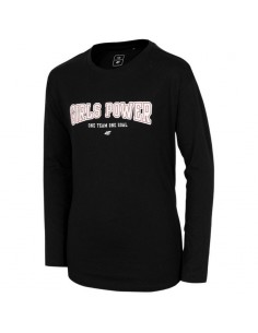 4F Παιδική Χειμερινή Μπλούζα Μακρυμάνικη Μαύρη HJZ22-JTSDL002-20S