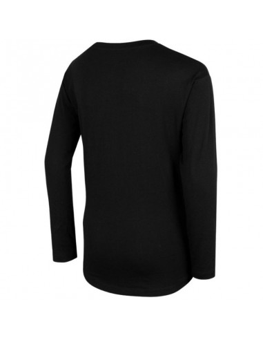 4F Παιδική Χειμερινή Μπλούζα Μακρυμάνικη Μαύρη HJZ22-JTSDL002-20S